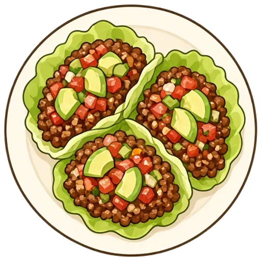 Beef taco lettuce wraps