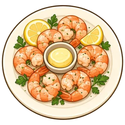 Brown butter shrimp