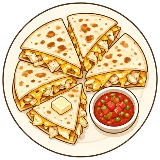 Cheesy chicken quesadillas