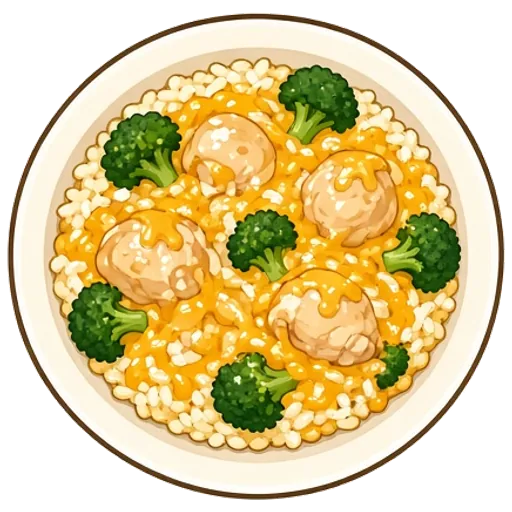 Cheesy chicken, broccoli and rice bake