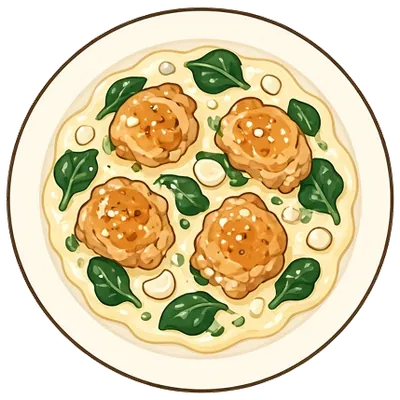 Chicken in creamy garlic spinach sauce
