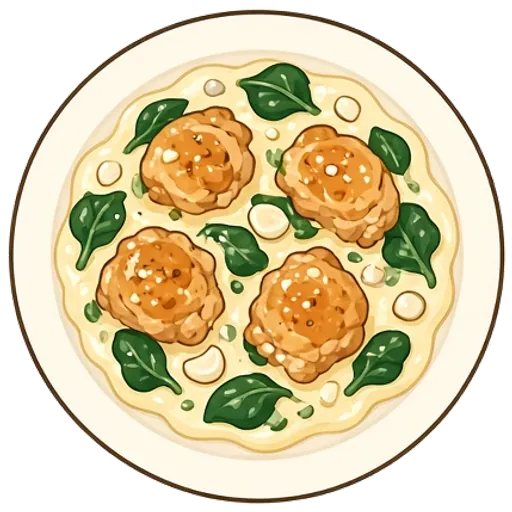 Chicken in creamy garlic spinach sauce