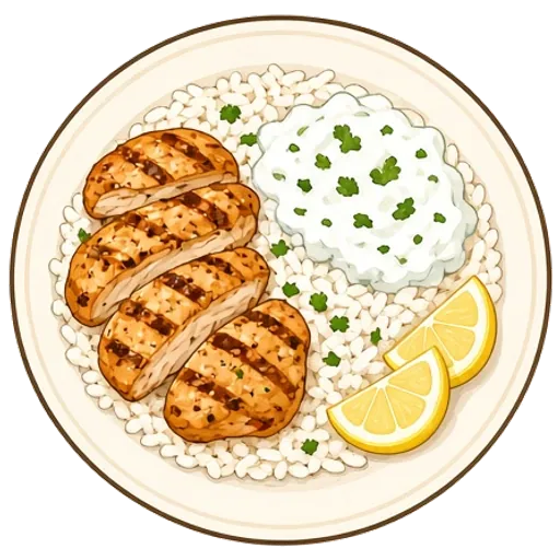 Chicken souvlaki bowls with tzatziki