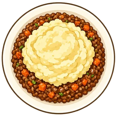 Cottage pie with fluffy mashed potatoes