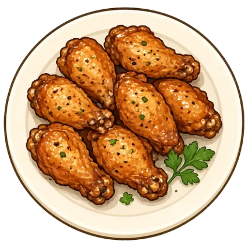 Crispy oven-baked chicken wings