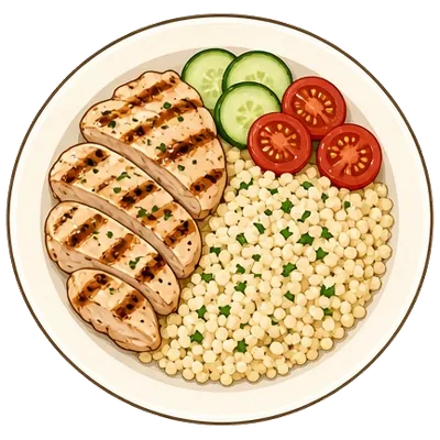 Mediterranean chicken and couscous