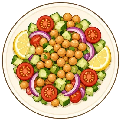 Mediterranean chickpea salad
