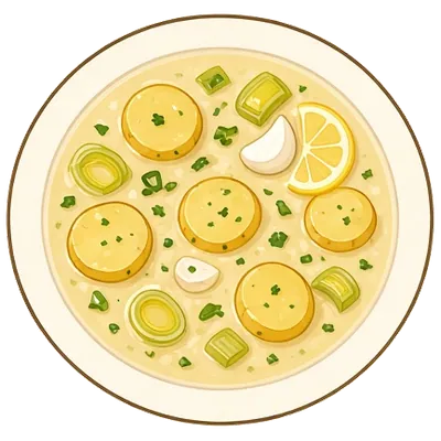 Creamy potato leek soup
