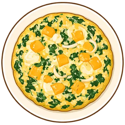 Spinach and cheddar frittata