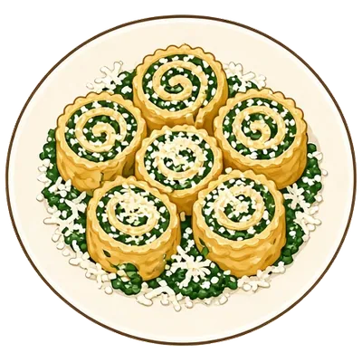 Spinach and ricotta lasagna roll-ups