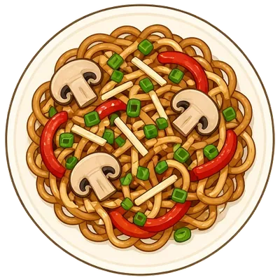 Vegetable lo mein