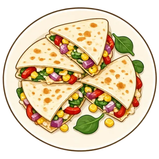 Cheesy veggie quesadillas